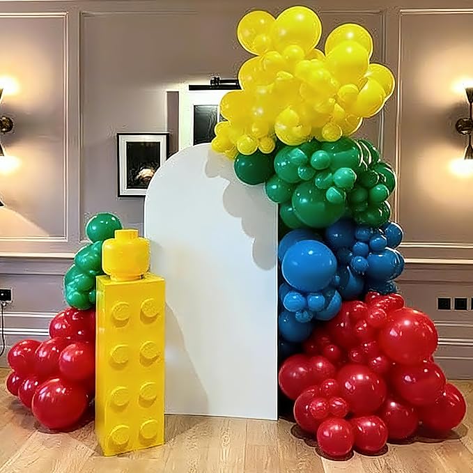 YMSZ Red Blue Green Yellow Balloons, Different Size, - Image 5