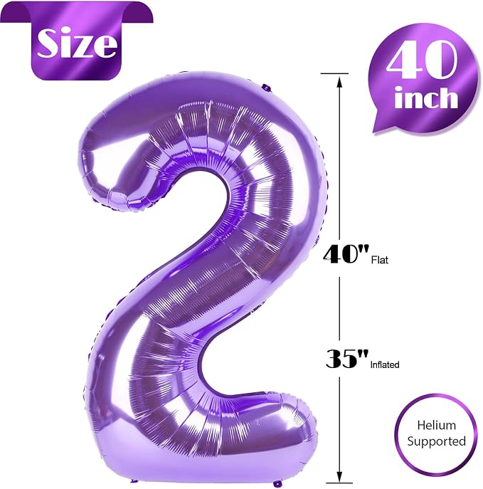Purple 2 Balloon - Image 5