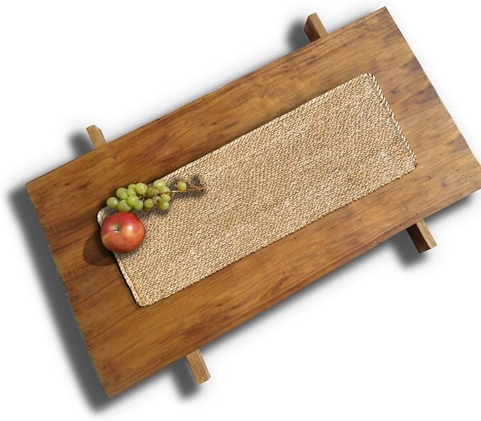 Woven Placemats One Table Runner 36 Inches Long Rattan Placemat Rectangle by CYSISTERS