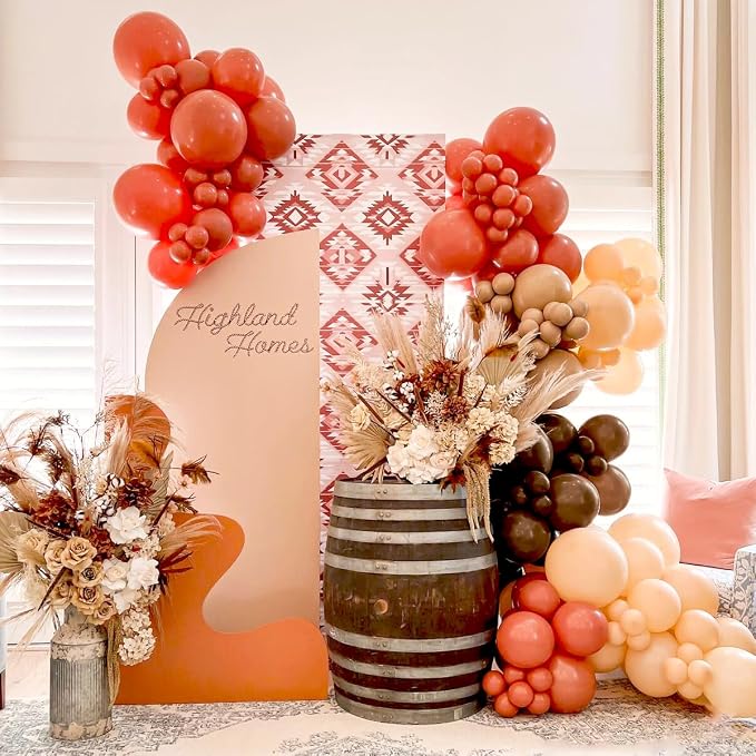 Boho Orange Brown Nude Balloon Arch Kit, Baby Bridal Shower, Wedding Decorations - Image 7