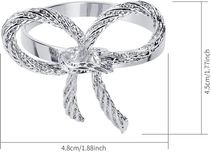 Pack of 18 Napkin Rings Alloy Hollow Out Flower Napkin Holder Dinning Table Napkin Ring for Dinner Parties Wedding Banquet Table Setting Family Gatherings Table Decor（Silver，18）