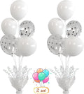 2 Set White Table Balloons Centerpiece by Suppromo