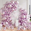 AULE 100Pcs Metallic Lavender Balloons 18/12/10/5 Inch Different Sizes | Lilac by AULE