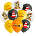 Yellow Black White 5th Birthday Balloons by Hongplus
