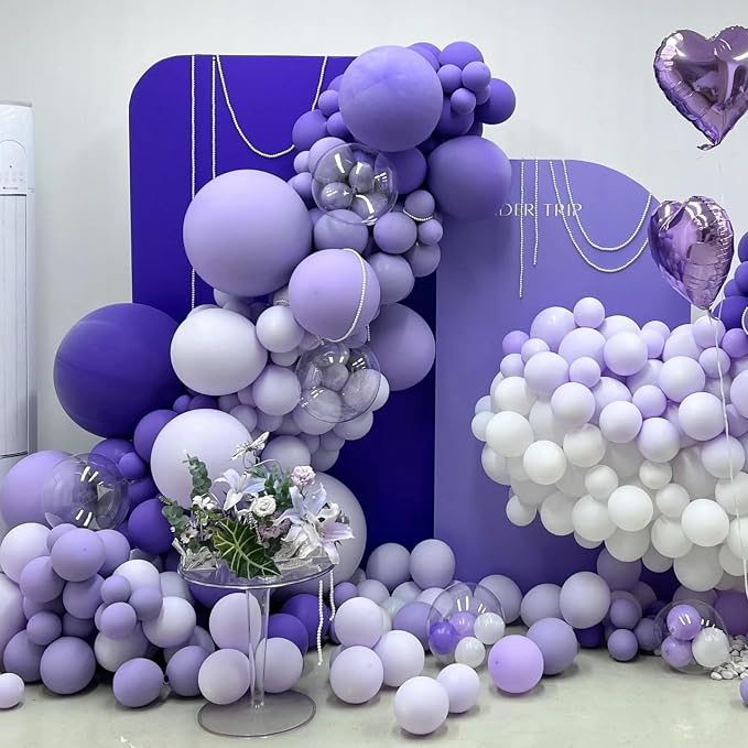 Purple Balloons 18 Inch 24 Pack Matte Helium Latex Round Balloons - Image 3