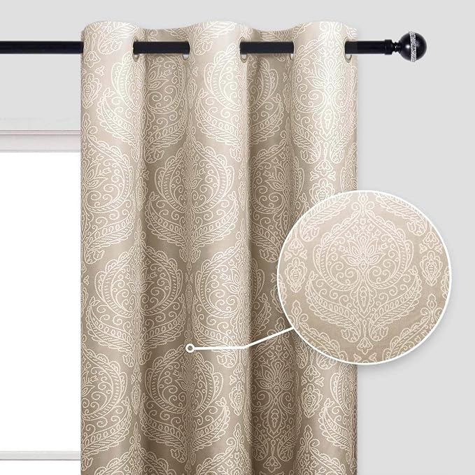 DWCN Ombre Blackout Curtains for Bedroom - Image 2
