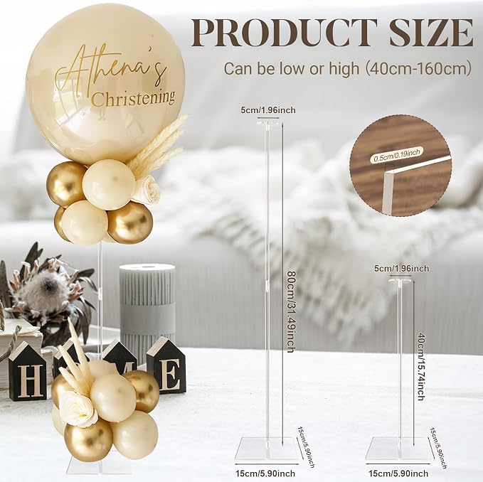 Acrylic Balloon Stands for Table Centerpieces Reusable 31.5 Inches 4PCS | - Image 2