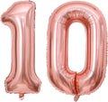40 Inch Rose Gold 10 Number Balloons Giant 10 Balloons Rose Gold Birthday 10 by LHOAVWE