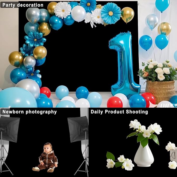 Black Photography Backdrop for Photoshoot, 10x10 FT | Versatile Studio Photo - Image 5