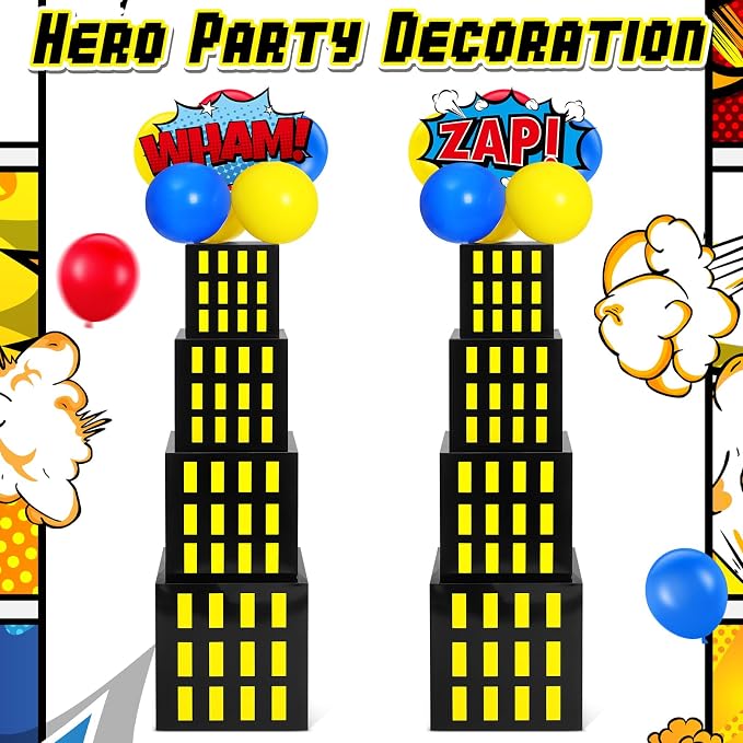 Leitee 40 Pcs Hero Theme Party Decoration, Hero Theme Party Favor Boxes - Image 6
