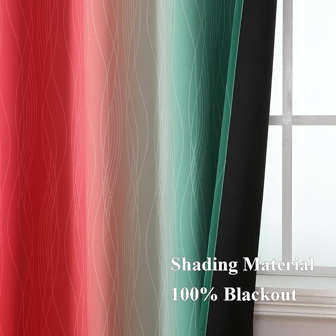 Red and Green Christmas Blackout Curtains - Image 5