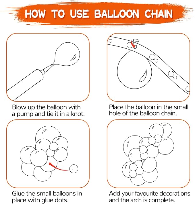 134Pcs Orange Balloons Different Sizes 5 10 12 18 Inch Orange Balloon Garland - Image 4