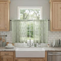 Kotile Short Sage Green Lace Curtains by Kotile+Curtains