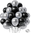 Black and Silver Balloons, Baby Shower, Anniversary, Graduation, Wedding Party by GoldenParty
