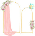 Toodour Arch Backdrop Stand 7.2FT, 6FT Set of 2 Gold Metal Wedding Balloon Arch by Toodour