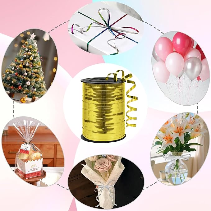 500 Yard Premium Gold Curling Ribbon, Curling Ribbon - Image 3