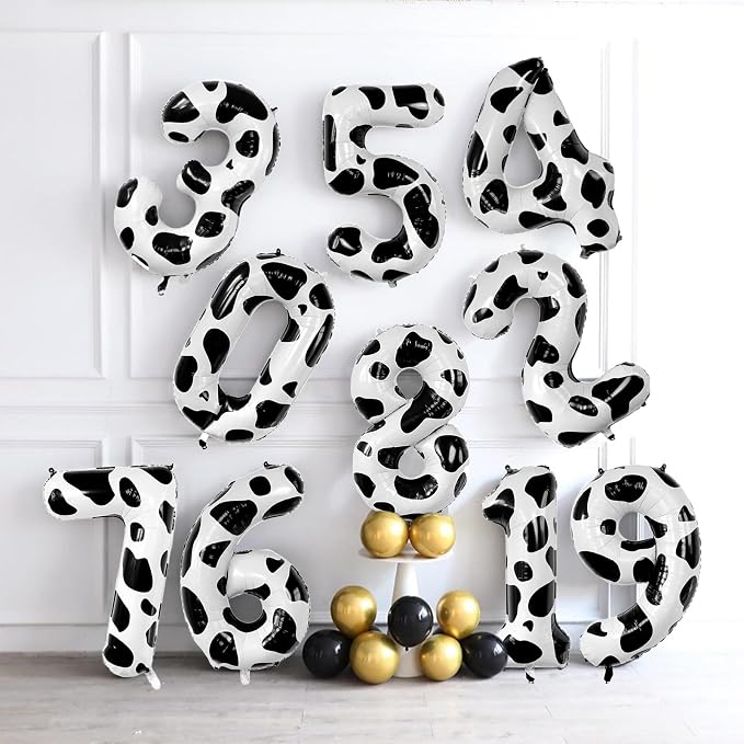 Cow Print Number 9 Balloon 40 Inch, Reusable Foil Mylar Decor - Image 6