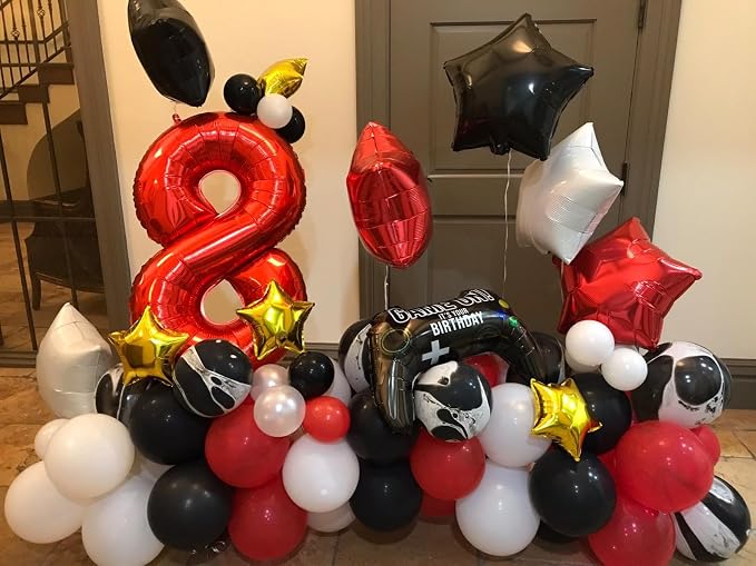 Number 8 Balloons 40 Inch Red Balloon - Image 2