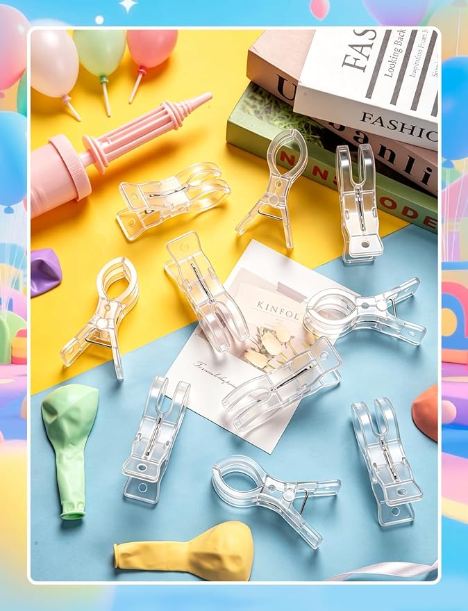 20Pcs Large Balloons Arch Clips, 3.5 Inch Plastic Backdrop Spring Clamps | Clip - Image 2