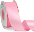 Ribbli Pink Double Faced Satin Ribbon, 1-1/2” x Continuous 25 Yards, Use by Ribbli