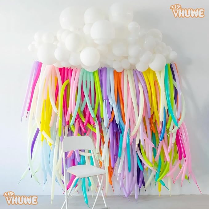 260 Balloons Teal Blue, Thickened 100 Pack Long Balloons Twisting Skinny Magic - Image 4