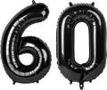 60 Balloon Numbers for 60th Birthday Decorations Women Men Party, Inflation by Mluchee