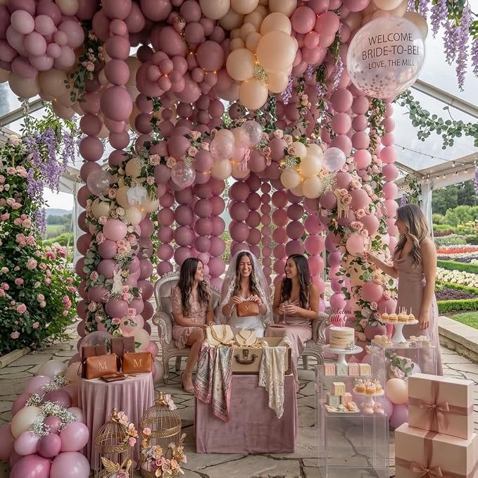Dusty Pink Linking Balloons, Quick Linked Balloon - Image 5
