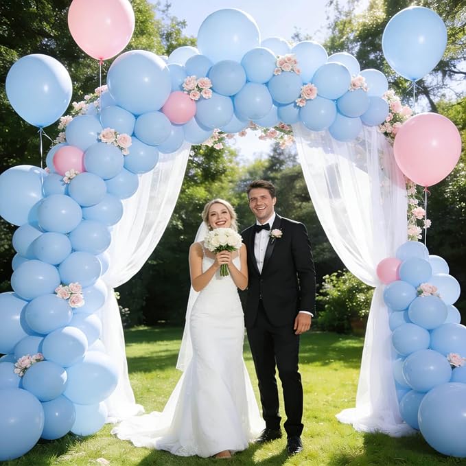 110pcs Pastel Blue Balloon 12 Inch, Pastel Blue Latex Balloons - Image 4