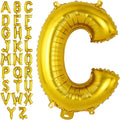 Gold Letter C Balloons, 40 Inch Large Foil Letter Balloons, Custom Phrase by YOTHORN