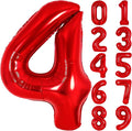 Number Balloons Red Party Balloon by United-UnicornsParty