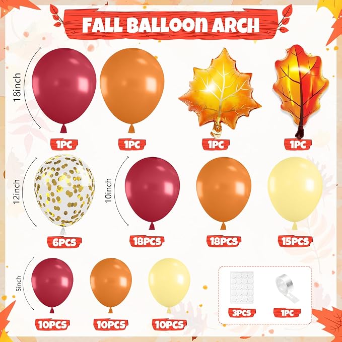 Fall Balloon Arch Kit, Thanksgiving Balloon Garland - Image 2