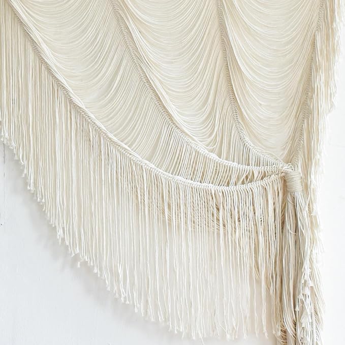 2 Panels Macrame Curtains 59"W*75"L Boho Doorway Window Curtains Handwoven | - Image 6