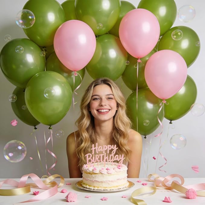 110pcs Olive Green Balloon 12 Inch, Olive Green Latex Balloons - Image 8