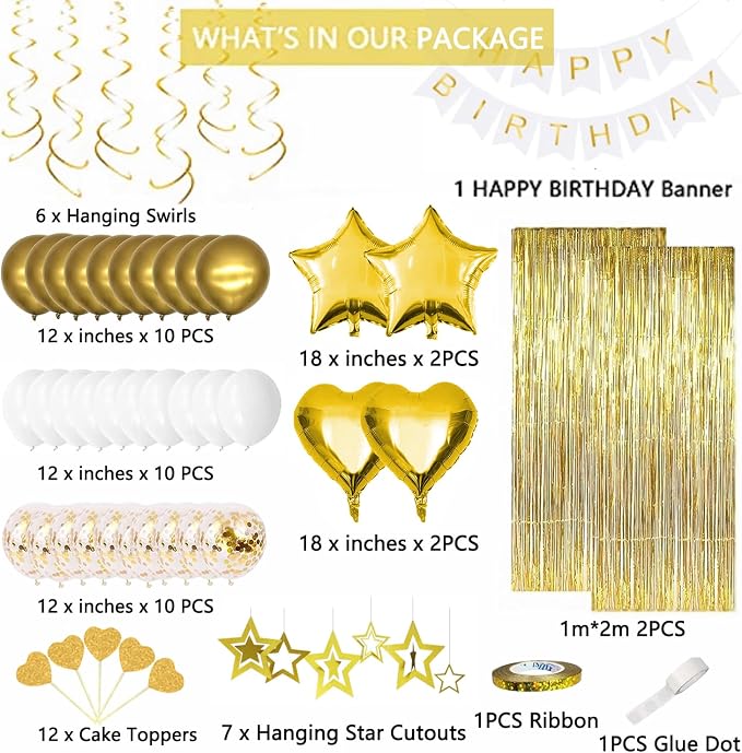 Gold Birthday Decorations - Image 2