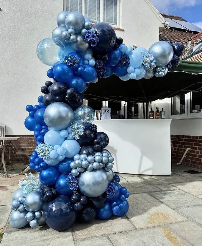 Blue Balloon Arch Kit, Different Size Balloons Kit - Image 4