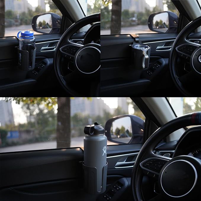 Large Car Door Cup Holder, Side Window Seat Armrest Drink Holder | Shockproof - Image 3