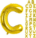 Gold Letter Balloons 40 Inch Large Letter C Balloon Aluminum | Foil Mylar Big by YUNSHANGMO