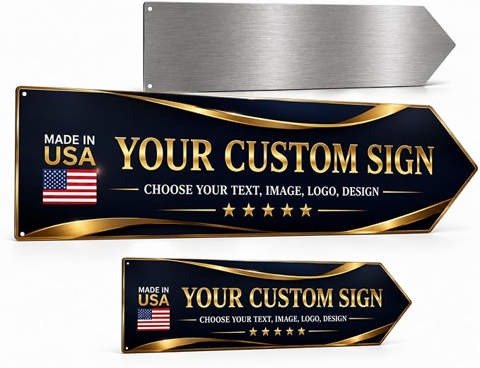 Custom sign outdoor LEFT arrow sign by BCB | direction signs Printed in USA | by BCB