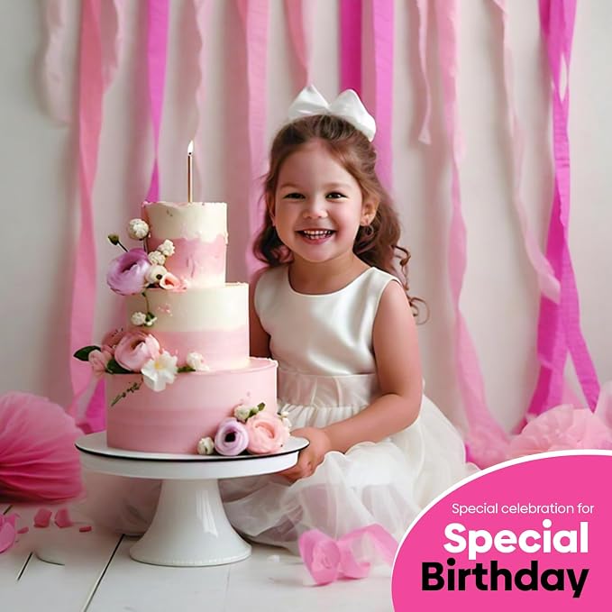 4 Hot Pink Streamers, 328ft Pack of Crepe Paper Party Decorations | Each roll - Image 6