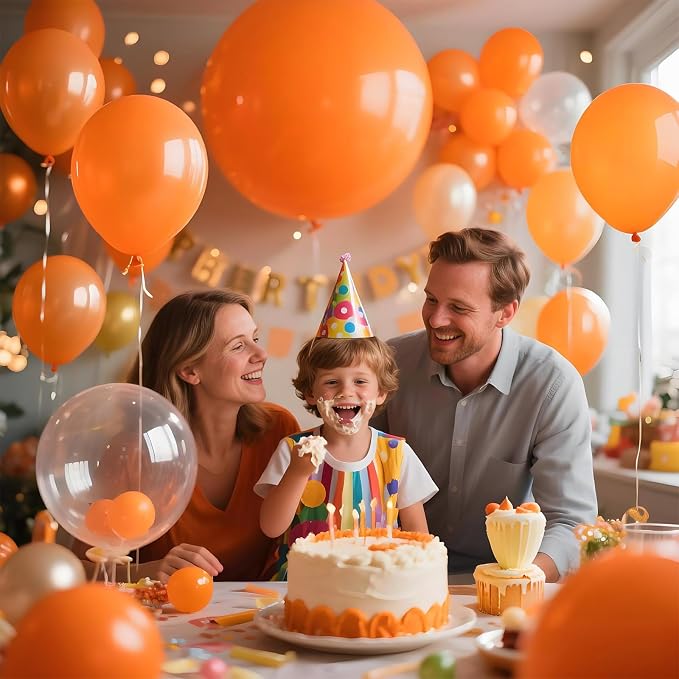 Orange Big Balloons 32pcs, 18 Inch Large Latex Giant Heavy Duty Balloons - Image 7