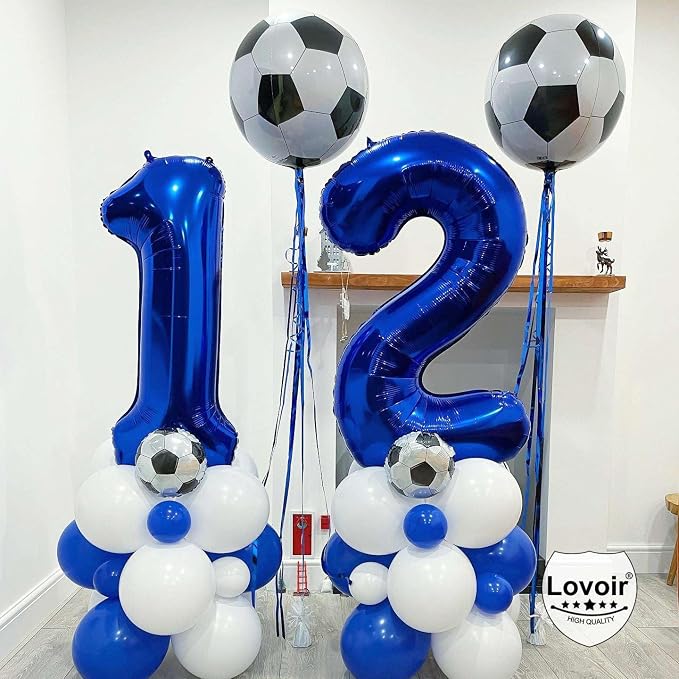 Navy Blue 14 Number Balloons, 40 Inch Giant Number 14 Balloons Foil Mylar - Image 7