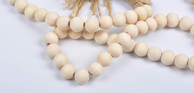 Wood Beads Garland with Tassel - Image 4