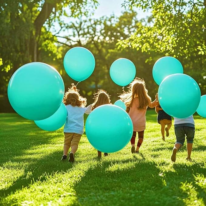 30 Pack Teal Balloons 36 inch Turquoise Latex Giant Balloons - Image 5