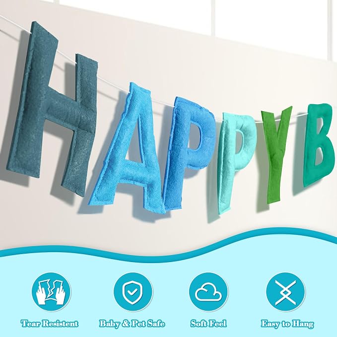4PCS Pre-Strung Happy Birthday Banner - Image 3