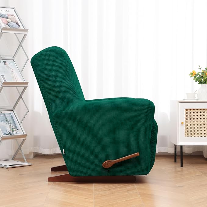 Recliner Chair Covers, 1-Piece Lazy Boy Recliner Covers, Dark Green | Washable - Image 3