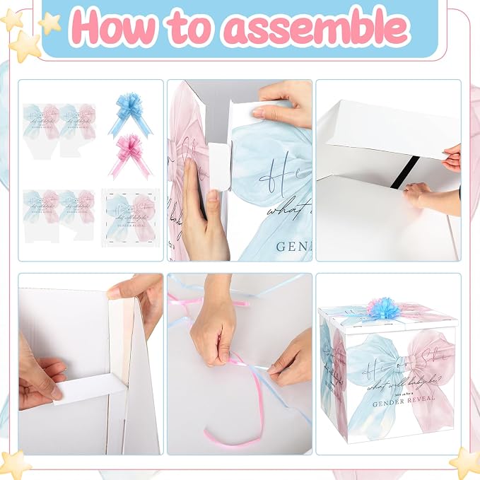 AmazingSpark 28in Giant Gender Reveal Gift Box - Image 3