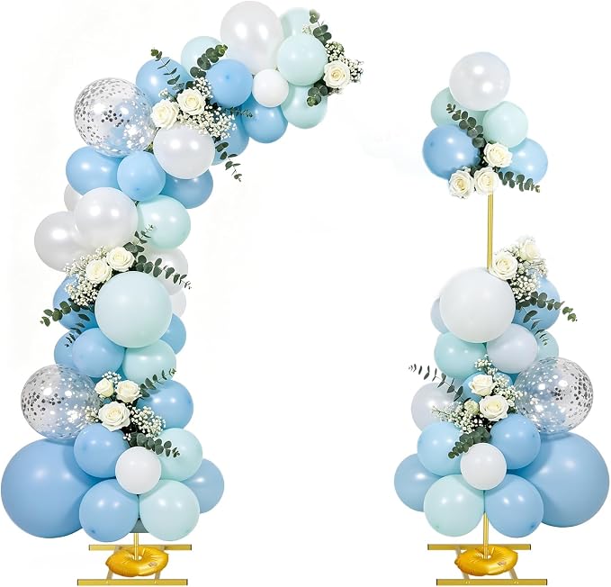 EMART Balloon Arch Stand with 2 Golden U-shaped Water Bag & 4 Reusable Ground by EMART