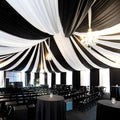 4 Panels Black Ceiling Drapes for Wedding Ceiling Drapes 5ftx20ft Wedding Arch by Showgeous