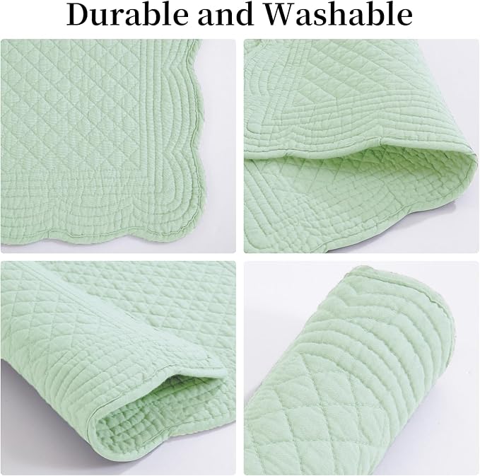 HOMBYS Quilted Placemats Set of 6 Washable-13x18 inches Rectangular Placemats - Image 7