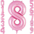 Pink Number 8 Balloon 40 Inch, Big Large Foil Helium Number Balloons, Jumbo by AIQINHU